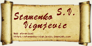 Stamenko Vignjević vizit kartica